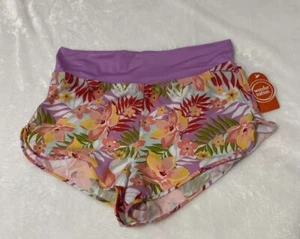 Wonder Nation Girls Purple Floral Swim Boardshorts Size XXL (18) NWT - Picture 1 of 6