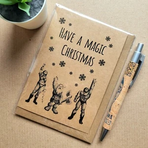 Biglietto di Natale Divertente Golden Axe - Retro gamer sega mega drive xmas card - Foto 1 di 3