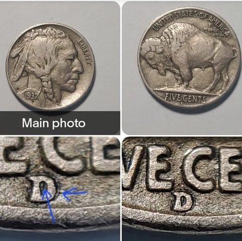 1937 D/D WRPM-001  Error Buffalo Nickel #87au Cover