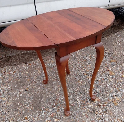 Solid Cherry Drop Leaf End Table  (ET584) - Image 1 of 4