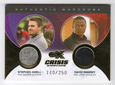 2022 CZX Crisis on Infinite Earths Wardrobe DM04 Stephen Amell & Ramsey #140/250 - Image 1 of 3