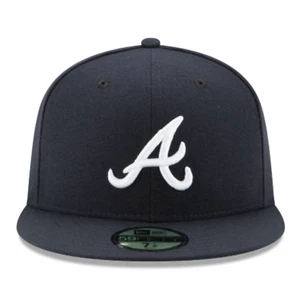 New Era MLB Authentic On-Field 59Fifty Atlanta Braves Fitted Cap - Navy - Picture 1 of 2