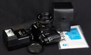 Minolta X-370s Black 35mm Film SLR c/w MD Rokkor 50/1.7 STD Lens & Auto 200X Kit