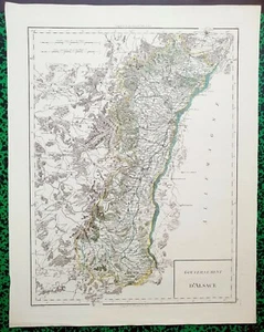 XVIII ème - Gouvernement d'Alsace Belle Carte Aquarellée 49 x 39 cm de 1782 - Picture 1 of 2