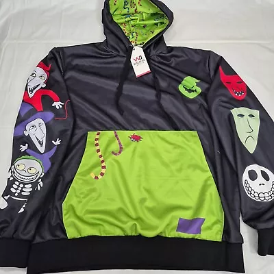 NEW The Nightmare Before Christmas Hoodie 2XL Oogie Boogie Lock/Shock/Barrel - Image 1 of 4