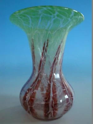 RSHK18-043: WMF Ikora Glas Vase braun grün 17 cm - Bild 1 von 3