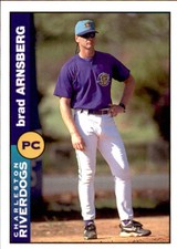 1996 Charleston Riverdogs Team Issue #9603 Brad Arnsberg Arlington Texas TX Card