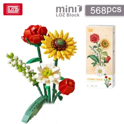 LOZ Flower series Dynamic Sun Flower  Diamond Building Blocks iBlock Fun 1659 - Image 1 of 3