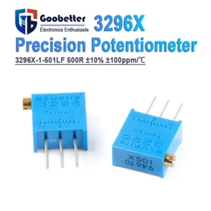 5x Precision Trimmer Potentiometer 3296X-1-501LF 500Ω ±10% Adjustable Resistor - Picture 1 of 7