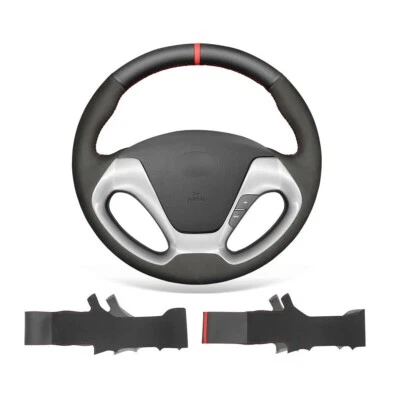 Cubierta antideslizante de cuero nobuck para volante de coche para Kia Forte (Forte Koup / K3 Foto 1 de 4