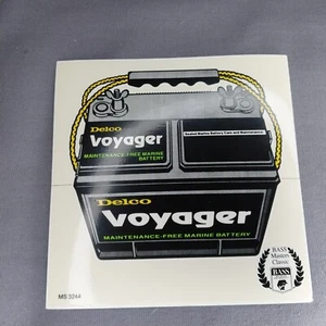 Delco Voyager Brand Boating Marine Battery BASS Masters Sponsored Sticker Decal - Picture 1 of 2