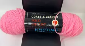 VTG New Red Heart Coats & Clark 100% Wool Yarn 4oz Skein - Pink #737 - Picture 1 of 7