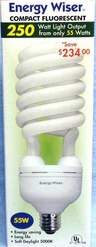 Bulbrite 55W / 250W 120V A19 Soft Daylight Twist CFL E26 Medium Base CF55C/SD - Image 1 of 4