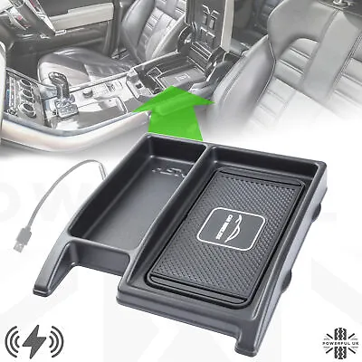 Wireless Phone Charging Tray For Range Rover Sport L494 Dash Storage USB Fast QI • 87.17€