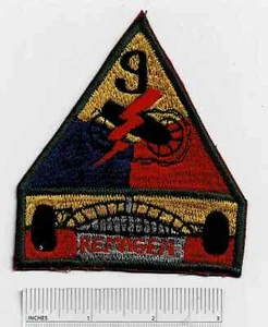 WW2 9th ARMORED TANK Division - The Bridge at REMAGEN - US Army Shoulder Patch - Picture 1 of 2