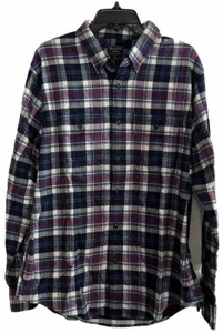 Neu mit Etikett Abercrombie & Fitch Hemd Herren XXL Langarm blau kariert Flanell Knopfleiste - Bild 1 von 4
