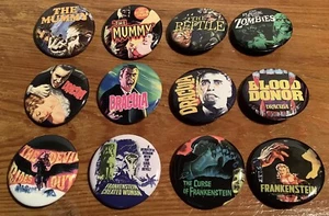HAMMER HORROR HOUSE OF HORROR 12-TLG. KNOPFSET - Bild 1 von 2