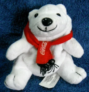 *202014*  Coca Cola  buddy bear with red scarf - plush - 10cm - Picture 1 of 5