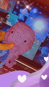 hand made Crocheted Medium Sized Jellyfish (One Size) One Colour :purple - Picture 1 of 2