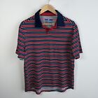 Ibkul Shirt Men's Size Medium Golf Polo Short Sleeve Multicolor Stripe Upf 50+
