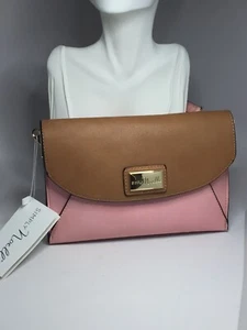 Simply Noelle Pink And Tan Wristlet Purse - Picture 1 of 9