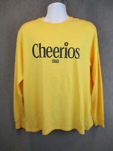 Kith x Cheerios T Shirt Mens Medium Yellow Long Sleeve Streetwear