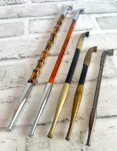 Japanese Vintage Metal Kiseru Smoking Pipe Set of 5pcs Tobacco Tools Elegance - Picture 1 of 10