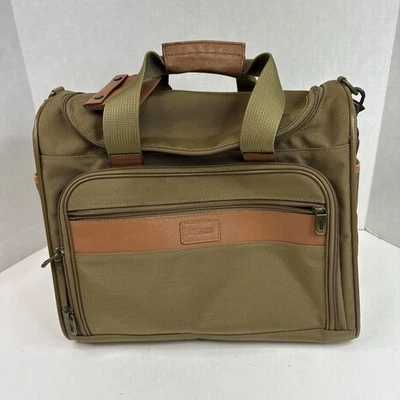 Bolso de mano vintage Hartmann de nailon balístico de cuero con correa para el hombro Foto 1 de 4