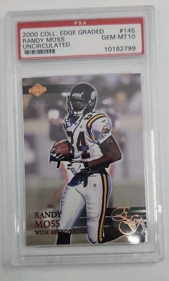 2000 Collector's Edge Graded Randy Moss PSA 10 Uncirculated Card #145 VIKINGS - Image 1 of 4