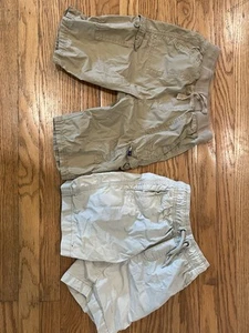 Guess Boy's Mid-Rise Logo Cargo Bermuda Shorts Khaki Size 7 & Oshkosh Shorts - Picture 1 of 4