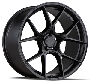 18x8.5 Aodhan AH11 5x120 35 Matte Black Wheels Rims Set(4) 72.6 - Picture 1 of 3