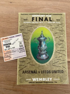 Arsenal v Leeds Utd Challenge Cup Competition Final Programme & Ticket May 1972 - Image 1 of 4