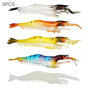 5pcs Simulated Shrimp Soft Lure,for Salmon Catfish Trout, Artificial Prawn Baits - Picture 1 of 9