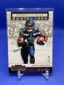 DK Metcalf 2019 Panini Contenders /49 Gold Rookie of the Year #RYA-DM Seahawks - Picture 1 of 2