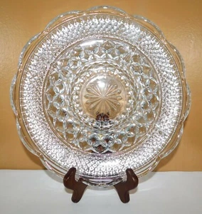 Anchor Hocking Wexford Divided Glass Vegetable Appetizer Plate Platter - Picture 1 of 5