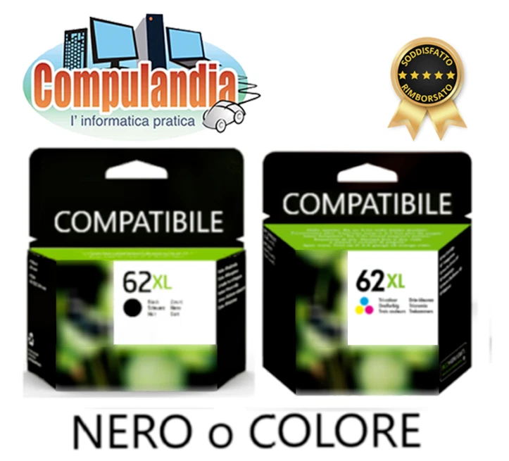 Compatibile HP Cartuccia 62 XL x Envy Serie 5500-5600-7600 Officejet Serie 5700 - Immagine 1 di 1
