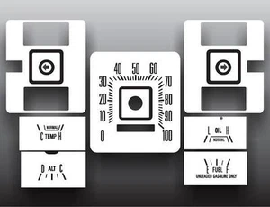 White Face Gauges for 1973-1979 Ford Truck 100 Mph - Foto 1 di 4