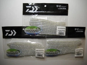 Lot of 3 Daiwa/Gary Yamamoto SV Concept 5.8" NEKO STRAIGHT BLUE PEARL/SILVER FLK - Picture 1 of 2