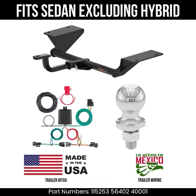 Enganche de remolque para Honda Accord 18-22 4 pines cable 178" bola ajuste sedán excl híbrido Foto 1 de 4