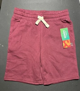 365 Kids from Garanimals Boys Size 6 Solid Terry Cloth Shorts • Bordeaux - Picture 1 of 4