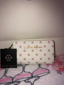 Nanette Lepore Pink Polka Dot ID Wallet - Picture 1 of 3