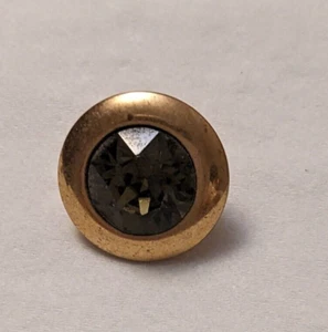 Qudo Rose Gold Coloured Ring Topper With Dark Grey Stone - Picture 1 of 1