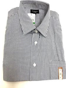 Camisa de vestir para hombre Haggar manga larga azul marino a rayas totalmente nueva talla grande - Imagen 1 de 4