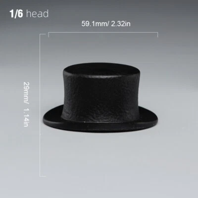 Resin 1/6 Jack Nicholson Black Hat Miniature Figures Diorama Fit 12" Head Toys - Image 1 of 4