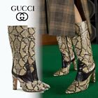 Gucci Boots Snakeskinn effect Beige Black UK 5 US 8 24434G