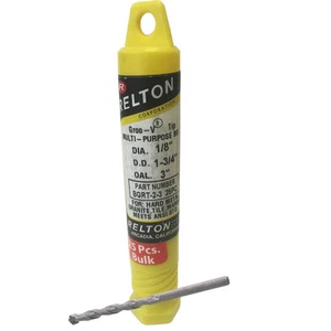 1/8" x 3" long Groo-V Tip Granite, Marble & Porcelain Drill Bits - Pack of 25 - Picture 1 of 1