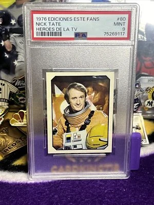 POP 1 1976 Fans NICK TATE Card SPACE 1999  TV show Movie Star SPAIN PSA 9 - Imagem 1 de 2
