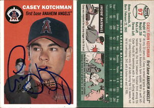 Casey Kotchman Signed 2003 Topps Heritage #97 Card Anaheim Angels Auto AU
