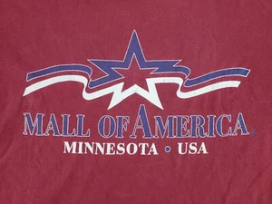VINTAGE Mall Of America Shirt Men Large Maroon Minnesota Single Stitch Adult A26 - Picture 1 of 9