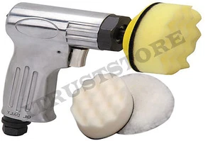 3" INCH ROUND MINI AIR PNEUMATIC BUFFING BUFFER POLISHING BUFF TOOL KIT - Picture 1 of 2